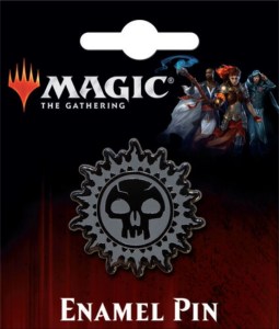 Magic the Gathering Card Game Black Swamp Mana Logo Metal Enamel Pin NEW UNUSED picture