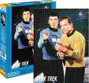 Classic Star Trek Spock & Kirk with Phaser Rifle 500 Piece Jigsaw Puzzle SEALED