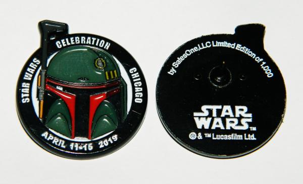 Star Wars Celebration Chicago 2019 Boba Fett Metal Enamel Pin Limited to 1000