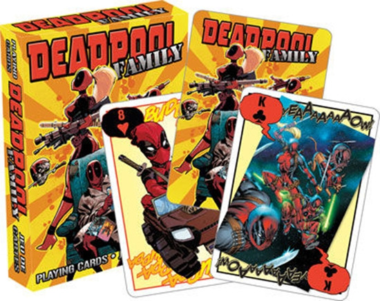 Marvel Comics Deadpool Family Comic Art Illustrated Playing Cards Deck, SEALED picture