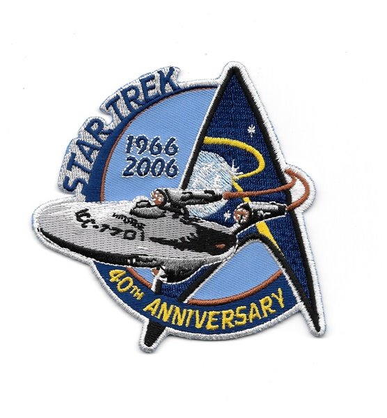 Star Trek 40th Anniversary 1966-2006 Classic TV Enterprise Embroidered Patch NEW picture