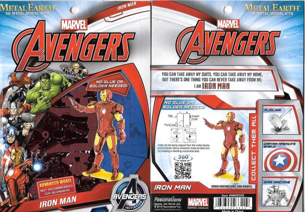 Marvel Comics Iron Man Armor Metal Earth 3-D Laser Cut Steel Model Kit #MMS322