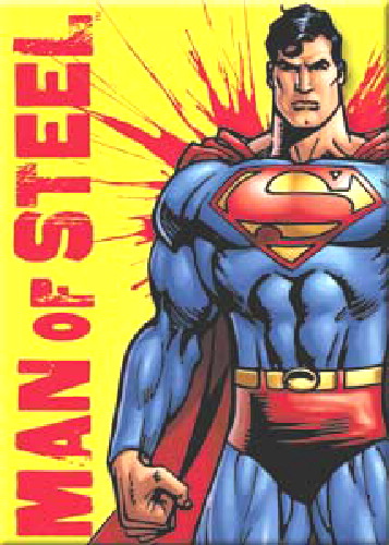 DC Comics Superman Man of Steel Standing Figure Refrigerator Magnet NEW UNUSED