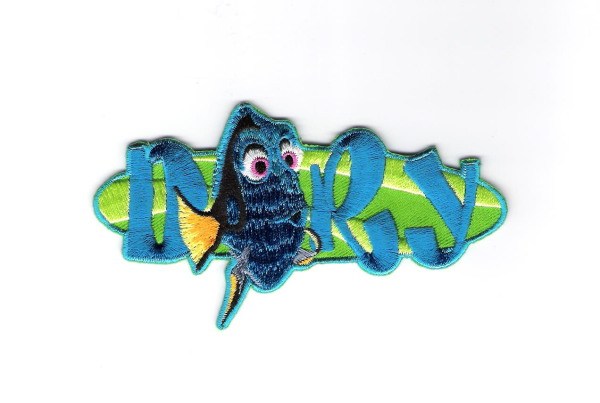 Walt Disney's Finding Nemo Movie Dory Figure and Name Patch, NEW UNUSED picture