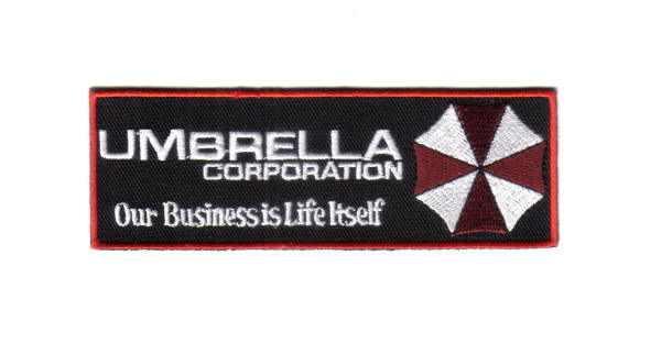 Resident Evil Umbrella Corporation Chest Logo with Motto Embroidered Patch, NEW picture