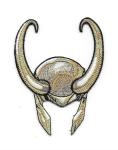 Marvel Comics Loki Helmet Embroidered Die Cut Patch Thor, NEW UNUSED