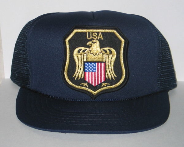 2001: A Space Odyssey U.S. Eagle Patch on a Blue Baseball Cap Hat NEW
