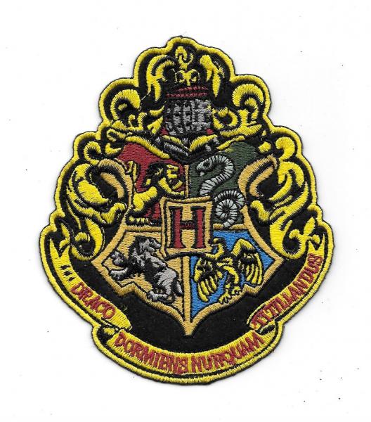 Harry Potter Hogwarts School Crest Logo Large Version Embroidered Patch NEW