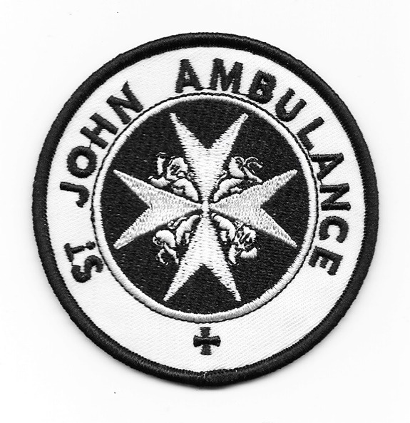 St. John Ambulance Logo Embroidered Patch NEW UNUSED As Seen On Doctor Who picture