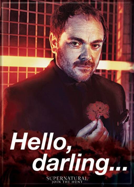 Supernatural TV Series: Crowley "Hello Darling" Refrigerator Magnet NEW UNUSED