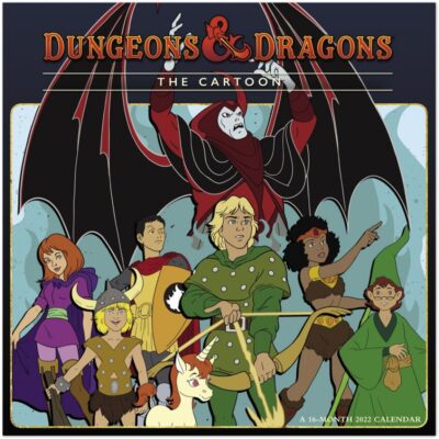 Dungeons & Dragons Game The Cartoon Art 16 Month 2022 Wall Calendar NEW SEALED