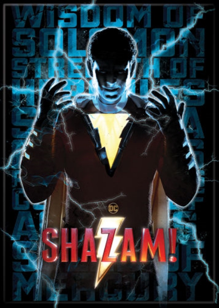 SHAZAM! Movie Billy Surrounded By Electricity Photo Refrigerator Magnet UNUSED
