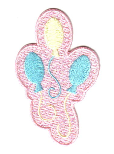 My Little Pony Pinkie Pie Cutie Marks Embroidered Patch, NEW UNUSED picture