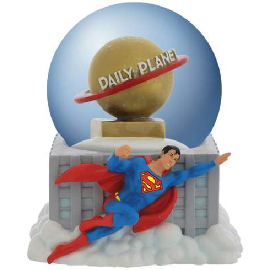 DC Comics Superman Flying and Daily Planet Logo 100mm Water Globe NEW UNUSED