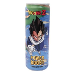 Dragon Ball Z Power Boost Energy Drink 12 oz Illustrated Cans Case of 12 SEALED picture