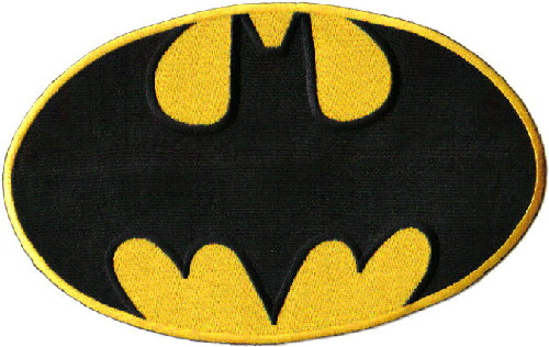 Batman Comic Book Bat Chest Logo Large Embroidered Jacket Patch, NEW UNUSED picture