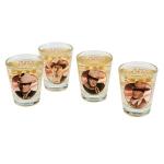 John Wayne Western Photo Images 4 Pack Shot Glass Set, NEW UNUSED