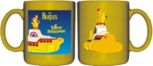 The Beatles Yellow Submarine Art & Logo Ceramic Mug NEW UNUSED