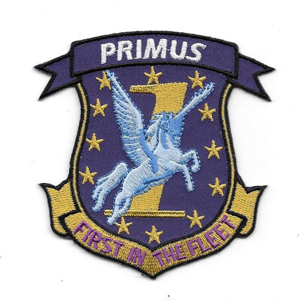 Battlestar Galactica Primus 1st Fighter Squadron Logo Embroidered Patch, UNWORN picture