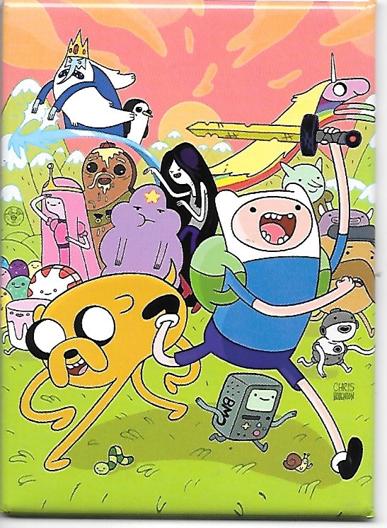 Adventure Time Animated TV Series Group Run Refrigerator Magnet NEW UNUSED picture
