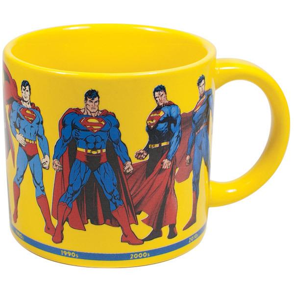 DC Comics Superman Art Through The Years 14 oz Ceramic Coffee Mug NEW UNUSED picture
