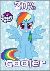 My Little Pony 20% Cooler Rainbow Dash Sitting Image Refrigerator Magnet UNUSED
