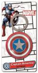 Marvel Comics Captain America Shield Colored Pewter Key Ring Keychain NEW UNUSED