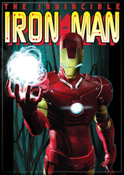 Marvel Comics Invincible Iron Man Holding Ball of Light Refrigerator Magnet NEW picture