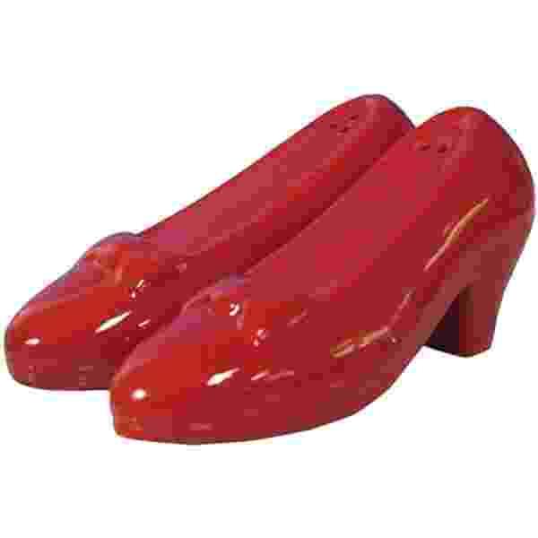 The Wizard of Oz Dorothy's Ruby Slippers Ceramic Salt and Pepper Shakers NEW