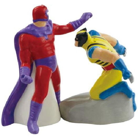 Marvel's Wolverine vs Magneto Ceramic Salt and Pepper Shakers Set, NEW UNUSED picture