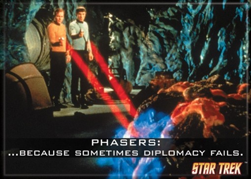 Star Trek: The Original Series Phasers: Diplomacy Fails Magnet, NEW UNUSED