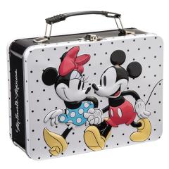 Walt Disney Classic Mickey and Minnie Mouse Large Tin Tote Lunchbox NEW UNUSED picture