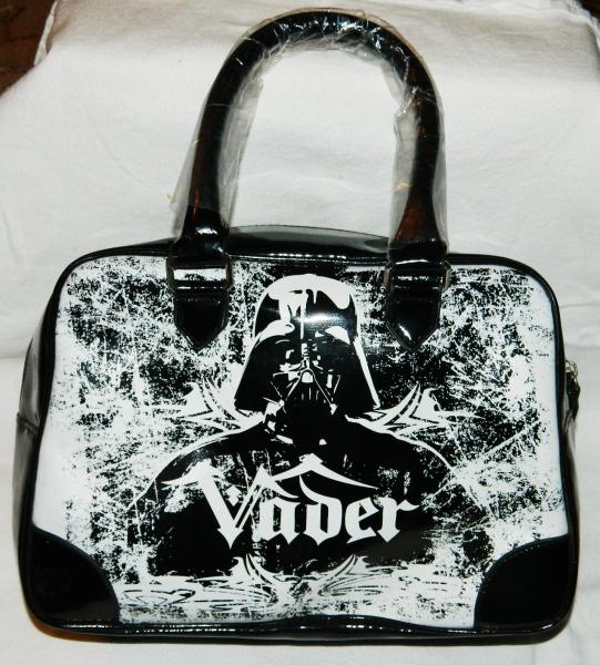 Star Wars Darth Vader Image and Name Black and White Women's Purse NEW UNUSED picture