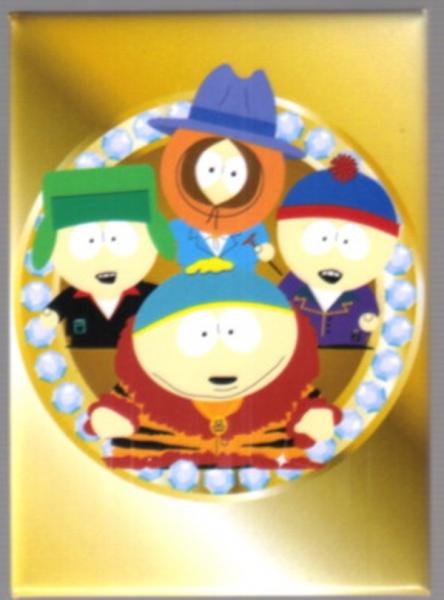 South Park Cartman, Kyle, Stan & Kenny as Pimps Refrigerator Magnet, NEW UNUSED picture