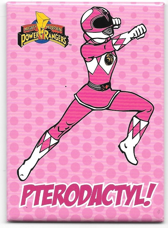Mighty Morphin Power Rangers Pterodactyl! Pink Ranger Refrigerator Magnet UNUSED
