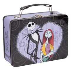 The Nightmare Before Christmas Jack and Sally Hearts Carry All Tin Tote Lunchbox