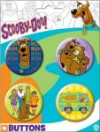Scooby-Doo Animated TV Series Images Round Button Set of 4 NEW MINT ON CARD
