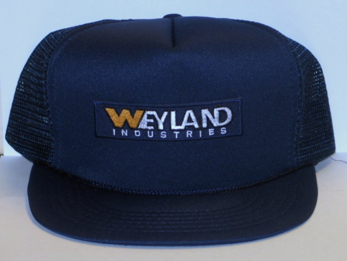 Aliens vs Predator Weyland Industries Embroidered Patch on Blue Baseball Cap Hat