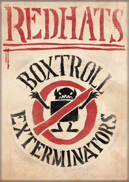 The BoxTrolls Animated Movie Redhats Exterminators Logo Refrigerator Magnet NEW