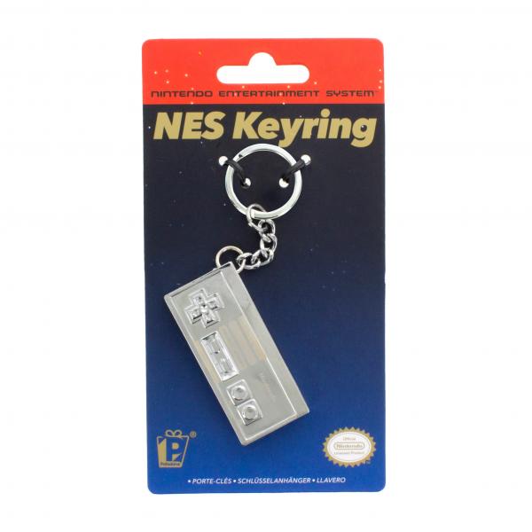NES Controller Shiny Chrome 3D Metal Key Chain Key Ring NEW UNUSED