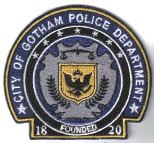 Batman The Dark Knight Movie Gotham Police Logo Embroidered Patch, NEW UNUSED