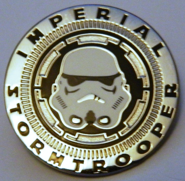 Star Wars Imperial Stormtrooper Helmet Cloisonne Metal Pin 2007 NEW UNUSED picture