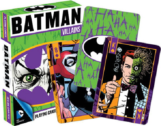 DC Comics Batman Villains Comic Art Illustrated Playing Cards 52 Images SEALED