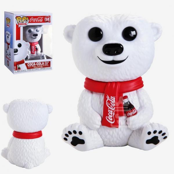 Coca-Cola Christmas Baby Polar Bear Sitting Vinyl POP! Figure Toy #58 FUNKO MIB