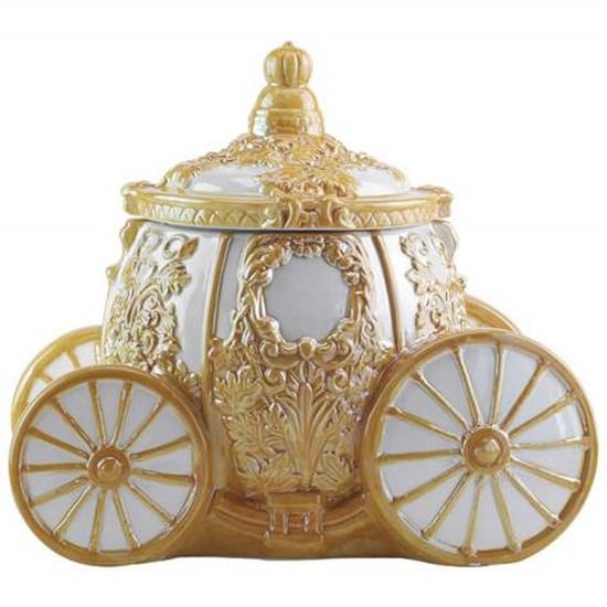 Walt Disney's Cinderella's Carriage Ceramic Cookie Jar, NEW UNUSED picture