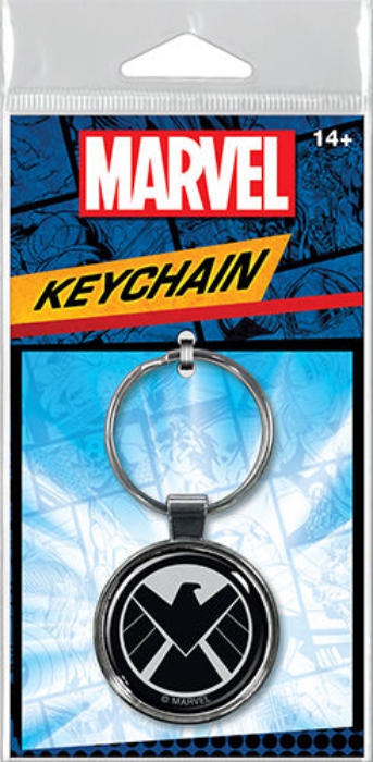 Marvel Comics S.H.I.E.L.D. Eagle Logo Colored Round Metal Key Chain NEW UNUSED picture