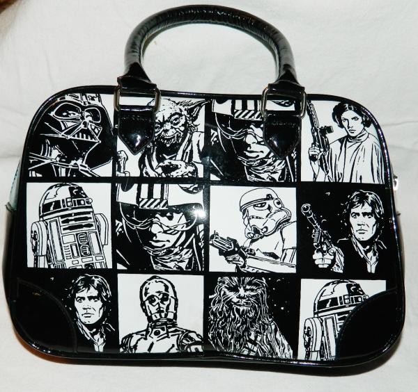 Star Wars Classic Characters Checkered Design Large Women's Purse NEW UNUSED picture