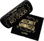 Harry Potter Mischief Managed Eyeglasses Case With Art Cleaning Cloth NEW UNUSED