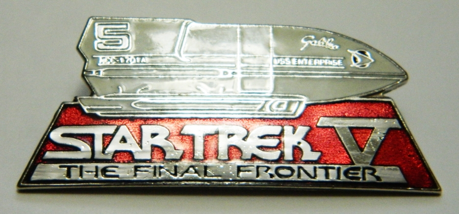 Star Trek V: The Final Frontier Movie Galileo Shuttle Metal Cloisonne Pin 1989 picture