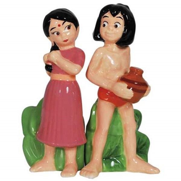 Walt Disney's The Jungle Book Mowgli and Shanti Salt and Pepper Shakers Set New picture